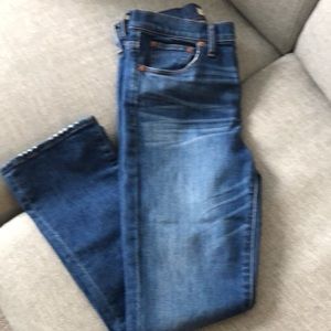 Madewell blue jeans, slight ankle flare, worn handful of times.